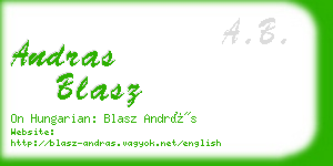 andras blasz business card